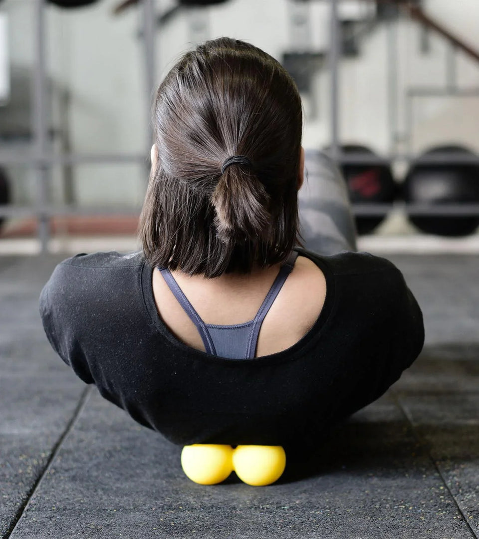 Double Lacrosse Ball Peanut Massage Ball For Thoracic Spine (Yellow)