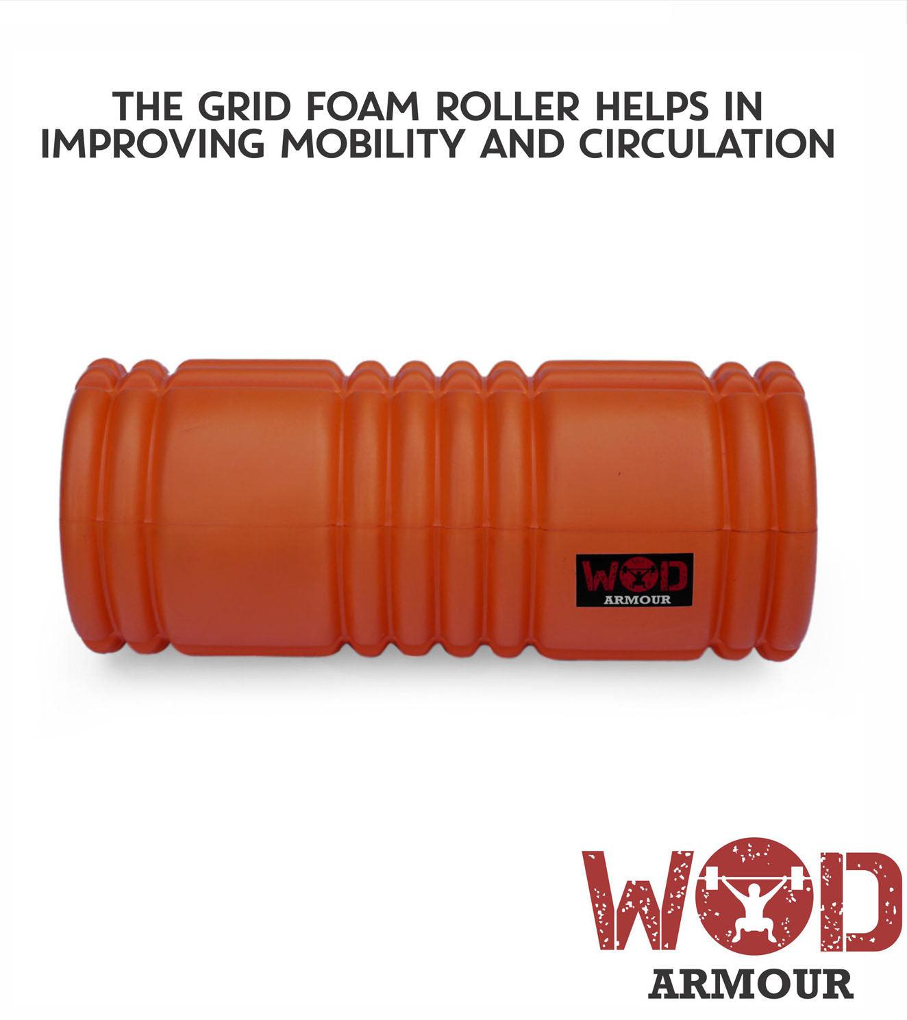 Grid Foam roller( heavy duty) with ABS - wodarmour