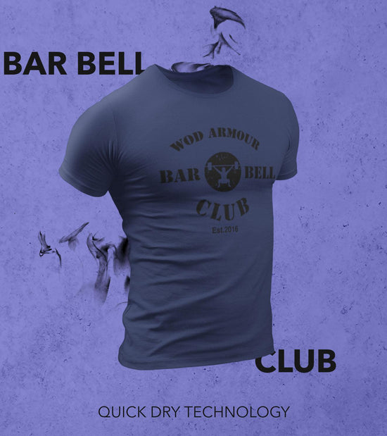 Men's Barbell Club T-shirt (Cyber Grape Purple) - wodarmour