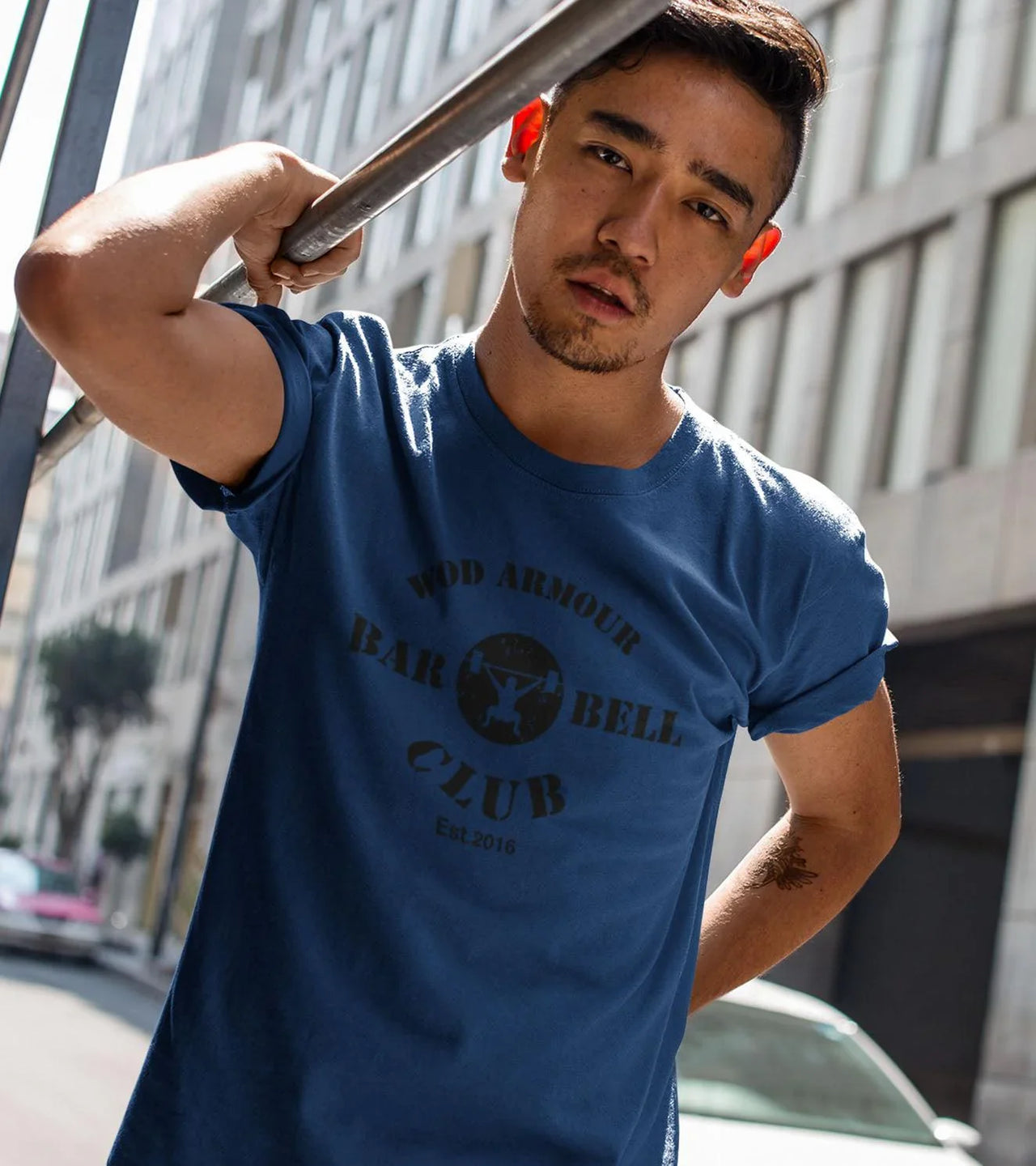 Men's Barbell Club T-shirt (Cyber Grape Purple) - wodarmour