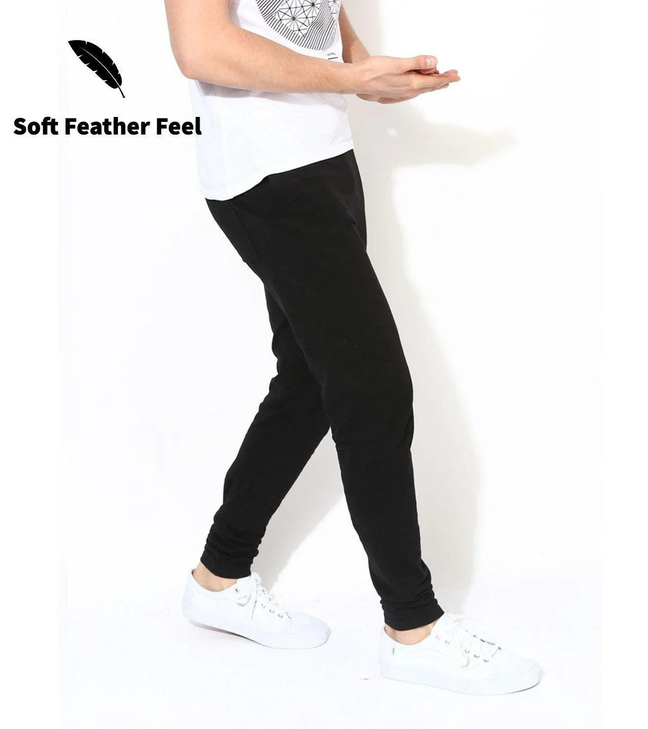 MEN'S BLACK TRACK PANTS - wodarmour