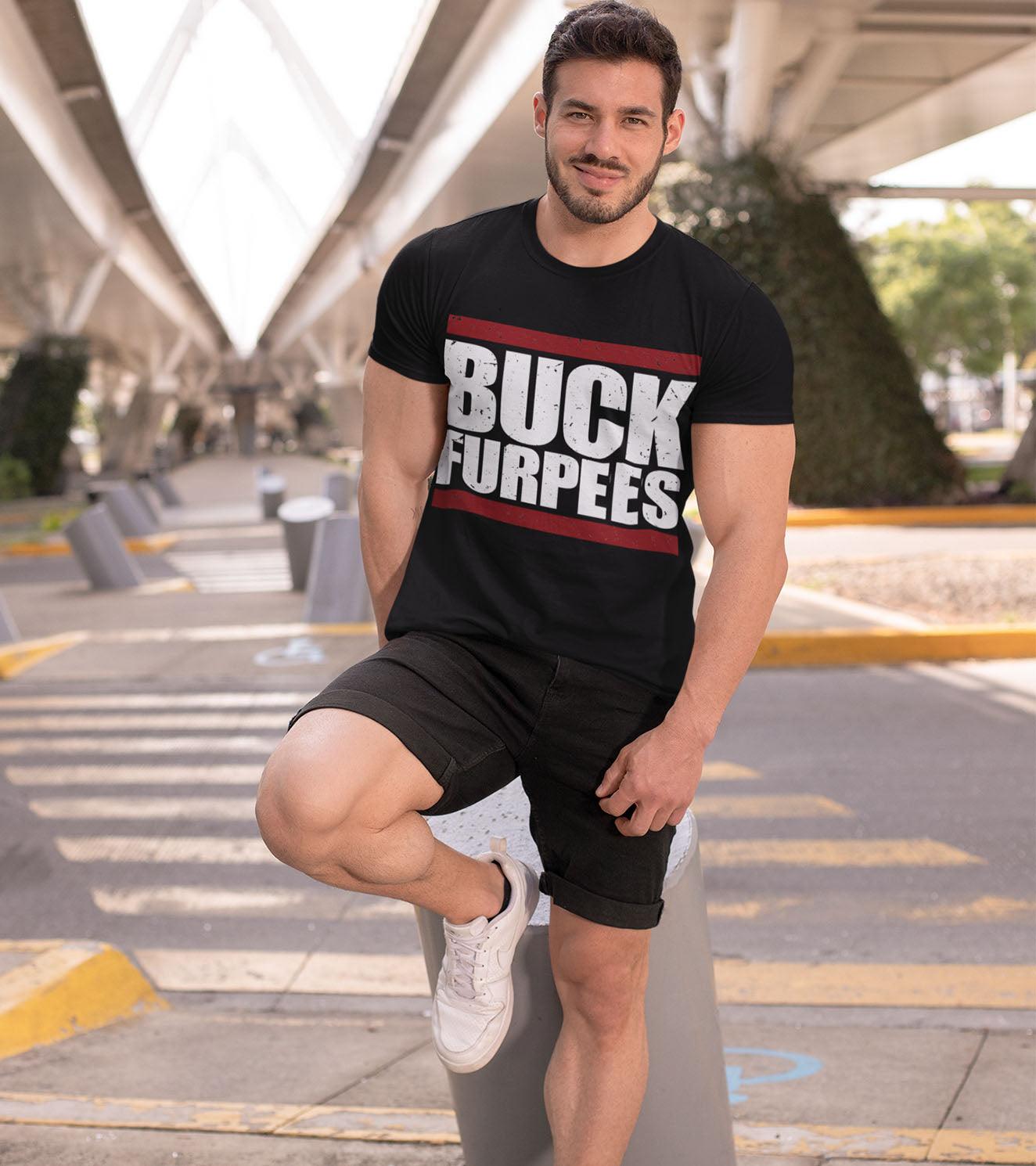 Men's Buck Furpees training T-shirt (Black) - wodarmour