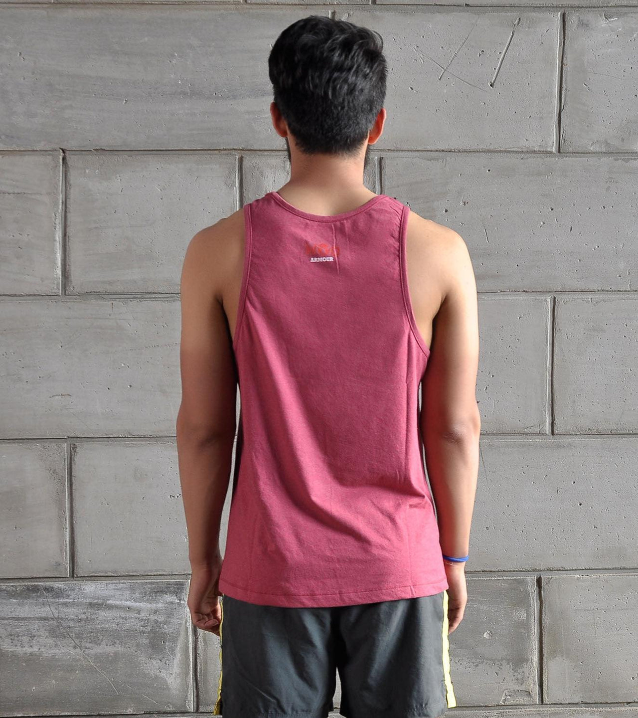 Men's C&B Graphic Tank Top (Brick Red) - wodarmour