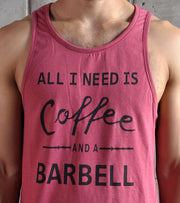 Men's C&B Graphic Tank Top (Brick Red) - wodarmour