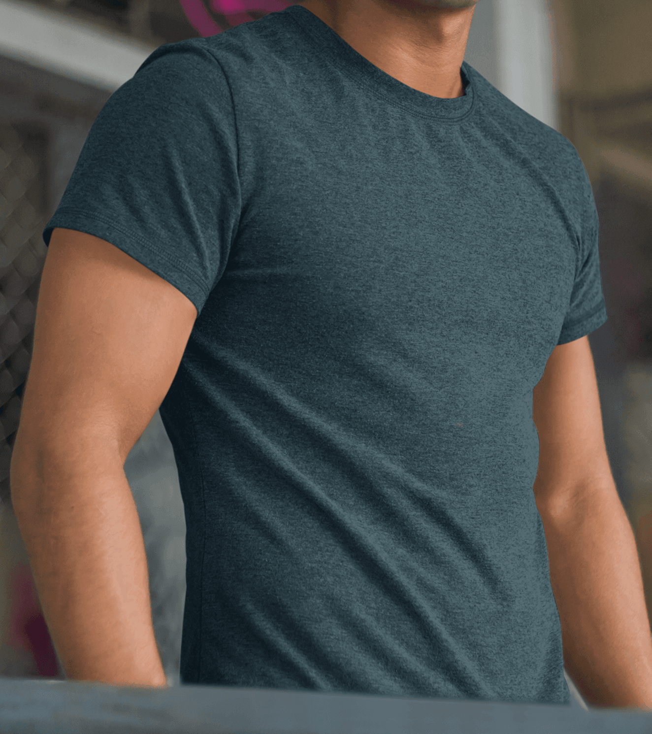 Men's  Charcoal Green DryFit T-shirt - wodarmour