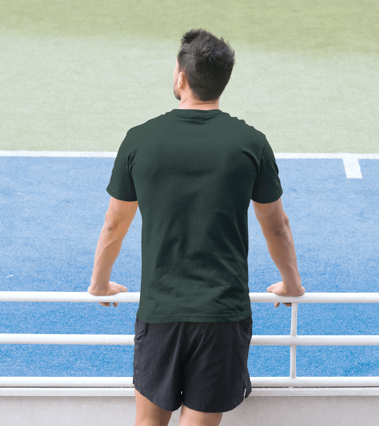 Men's  Charcoal Green DryFit T-shirt - wodarmour