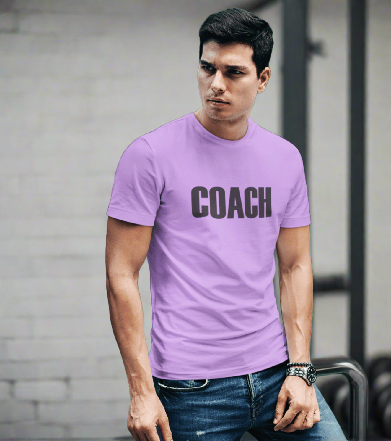 Men's "COACH" T-Shirt (Lavender) - wodarmour