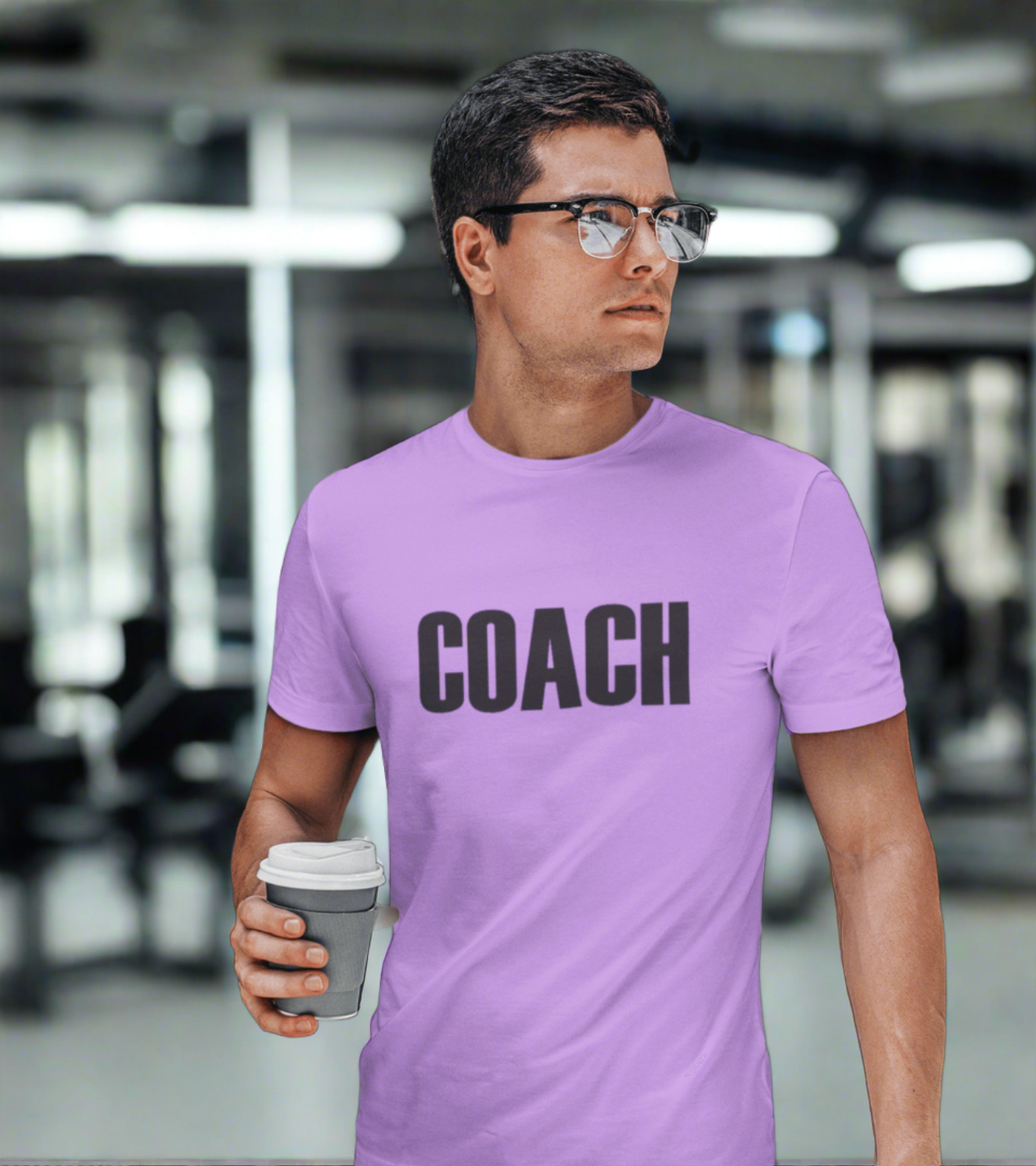 Men's "COACH" T-Shirt (Lavender) - wodarmour