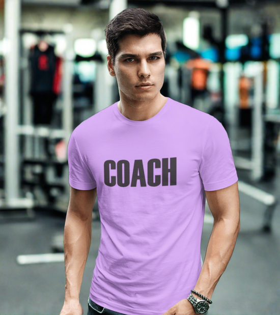 Men's "COACH" T-Shirt (Lavender) - wodarmour