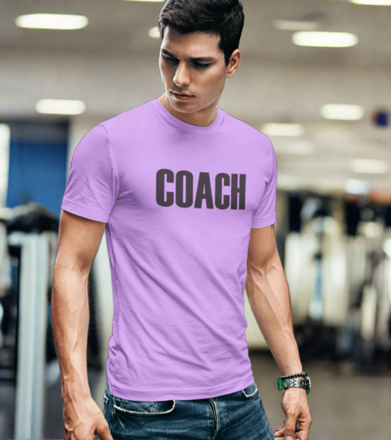 Men's "COACH" T-Shirt (Lavender) - wodarmour