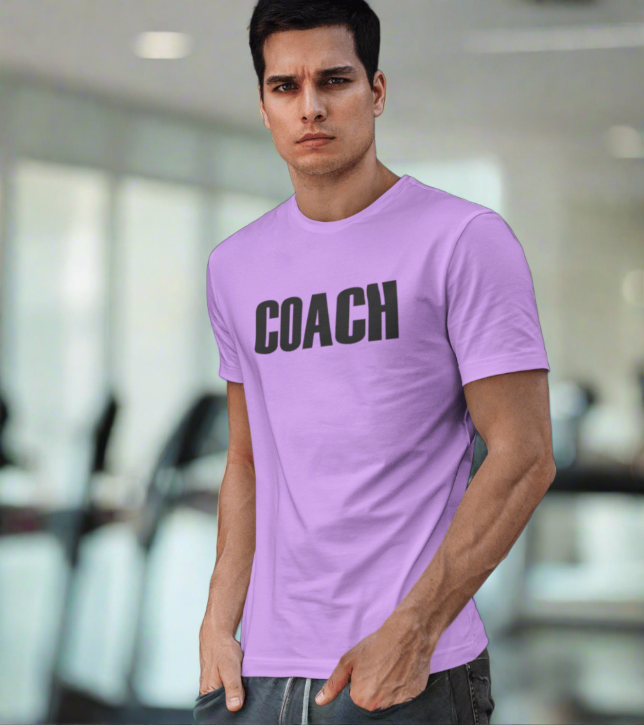 Men's "COACH" T-Shirt (Lavender) - wodarmour