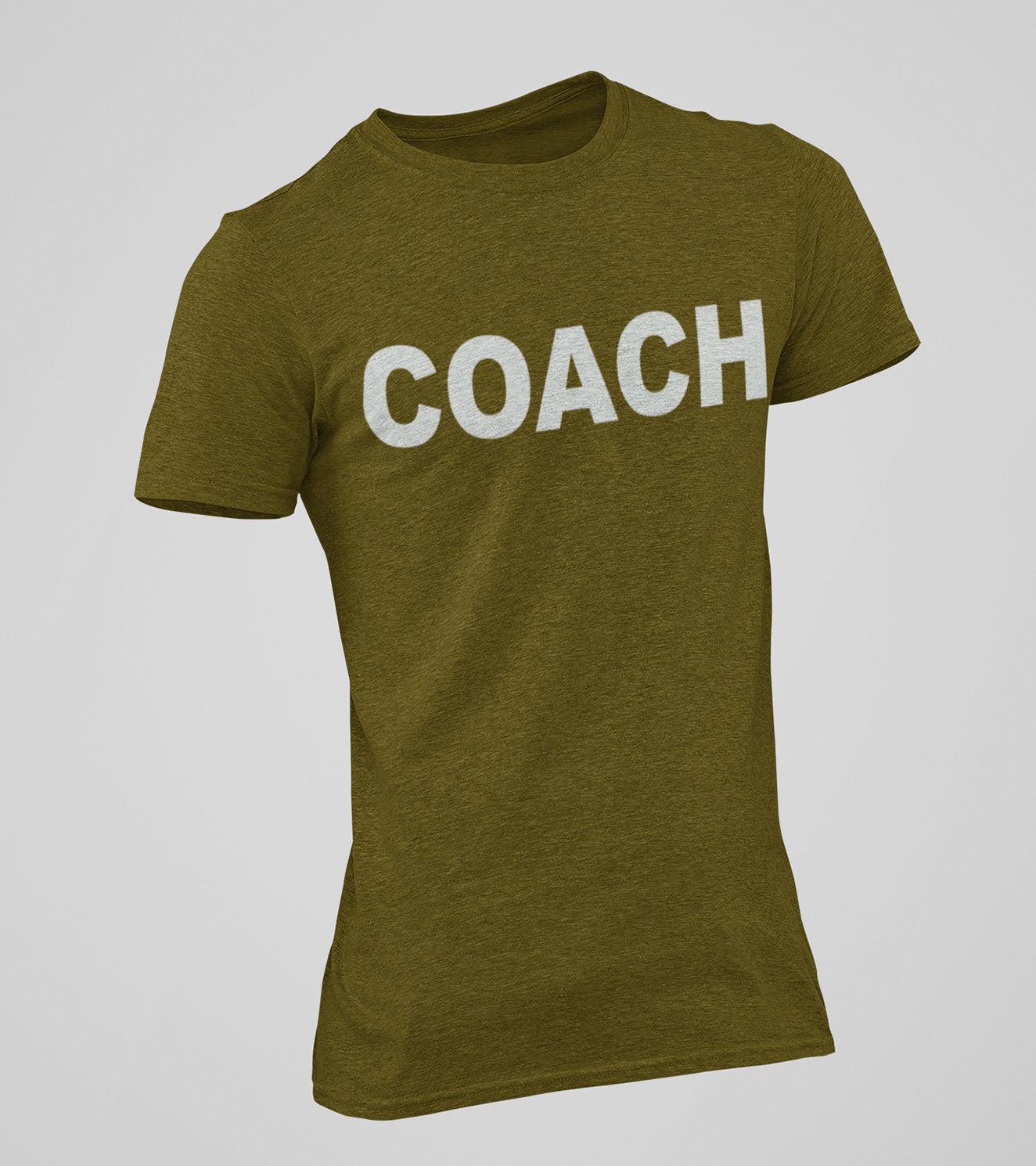 Men's "Coach" T-Shirt (Olive) - wodarmour