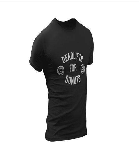 Men's "DEADLIFTS FOR DONUTS" T-Shirt (Black) - wodarmour