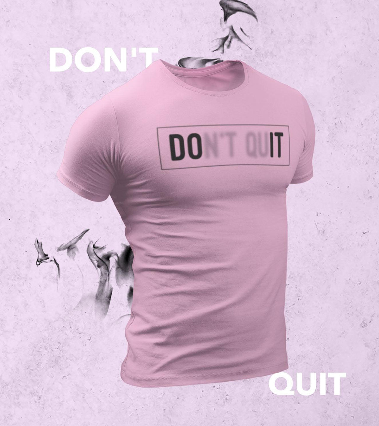 Men's Don't Quit T-Shirt (Taffy Pink) - wodarmour