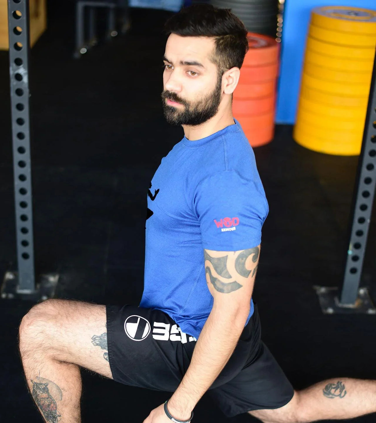 Men's DRY- Fit Blue Graphic T-shirt - wodarmour