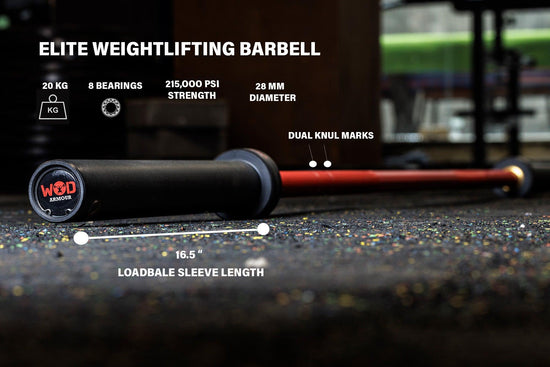 Load image into Gallery viewer, Men&amp;#39;s ELITE Weightlifting barbell (20 KG) - wodarmour
