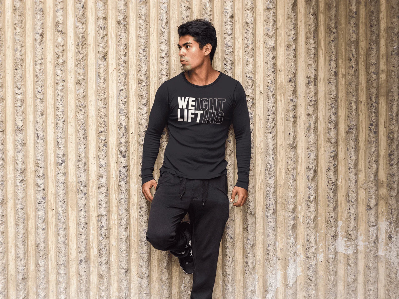 Men's Full Sleeve Weight Lifting T-shirt (Black) - wodarmour