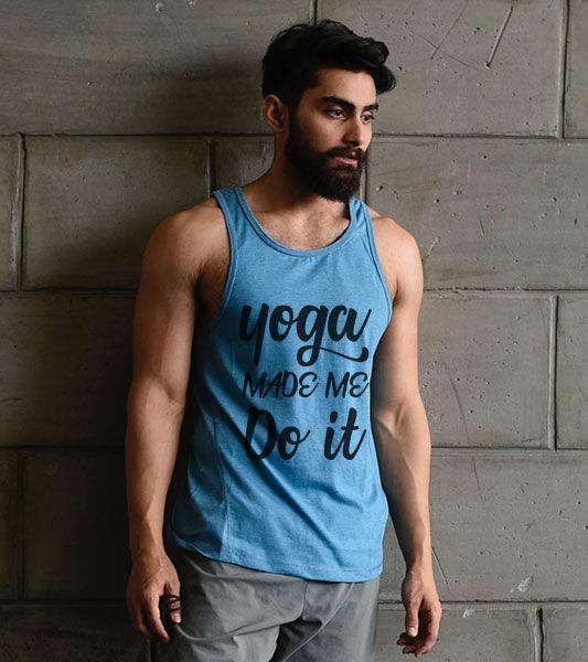 Men's Graphic Yoga tank ( Dodger Blue ) - wodarmour