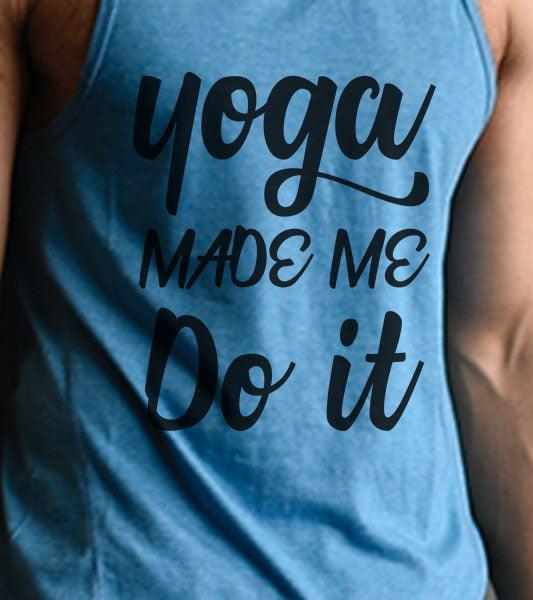 Men's Graphic Yoga tank ( Dodger Blue ) - wodarmour