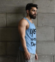 Men's Graphic Yoga tank ( Dodger Blue ) - wodarmour