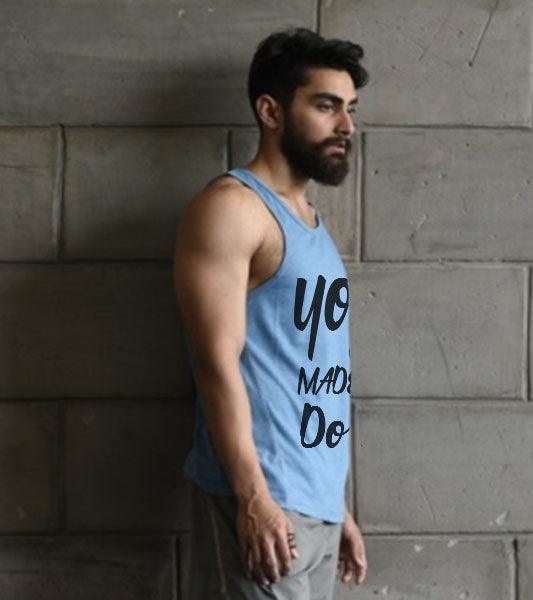 Men's Graphic Yoga tank ( Dodger Blue ) - wodarmour