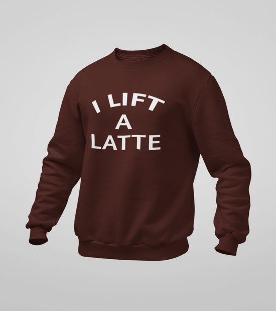 Men's I Lift A Latte Sweatshirt (Brown) - wodarmour