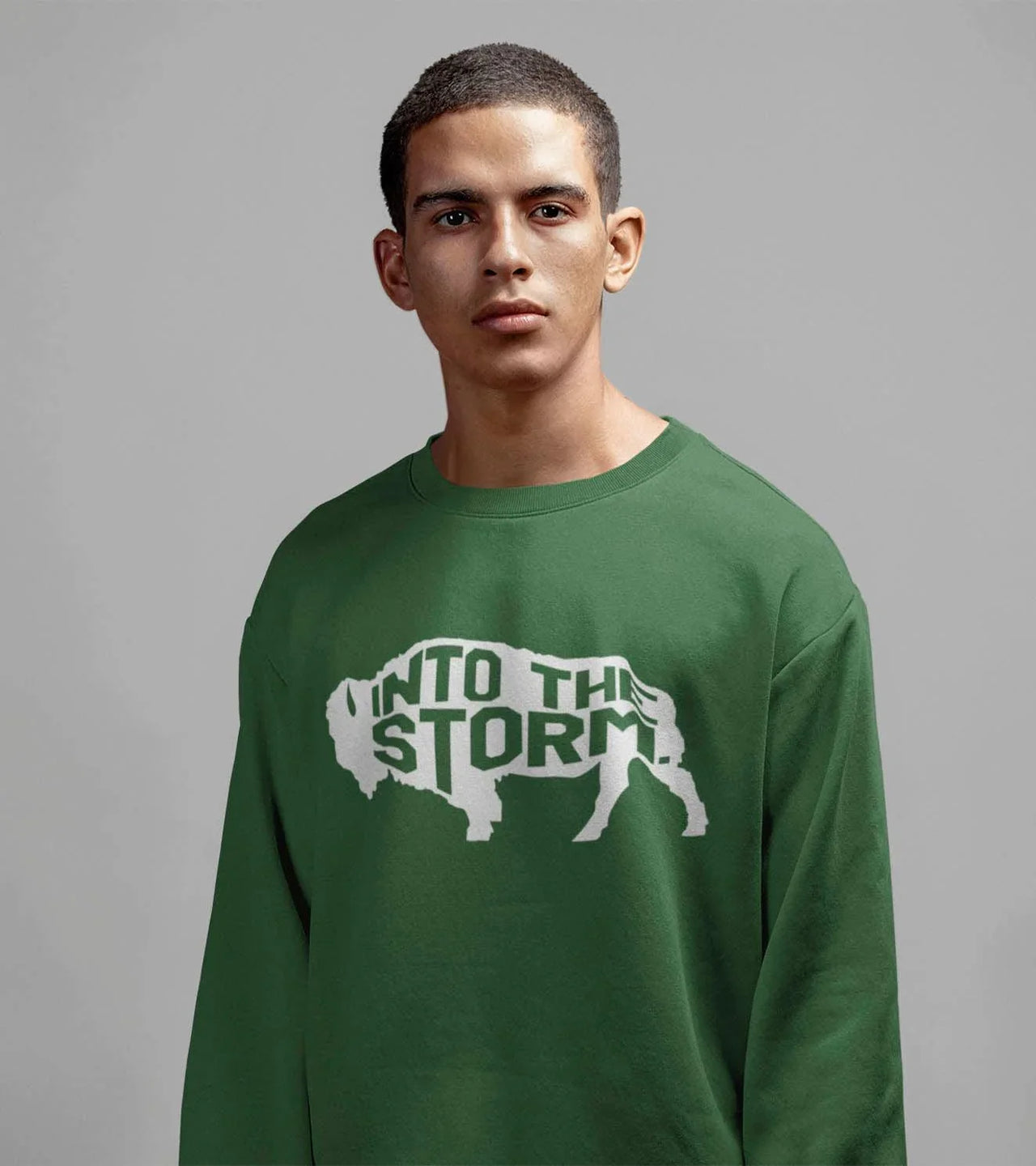 Men's Into the Storm Sweatshirt (Green) - wodarmour