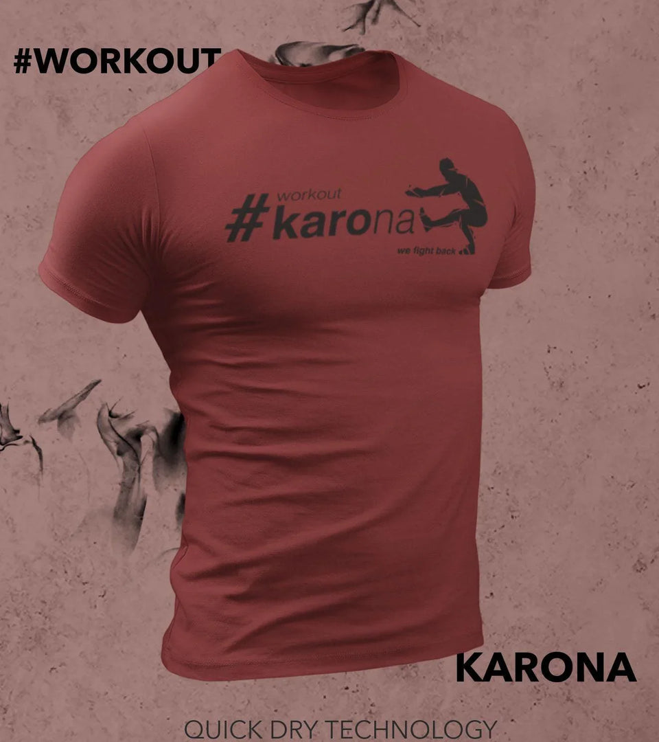 Men's Karona Workout T-shirt (Brick Red)