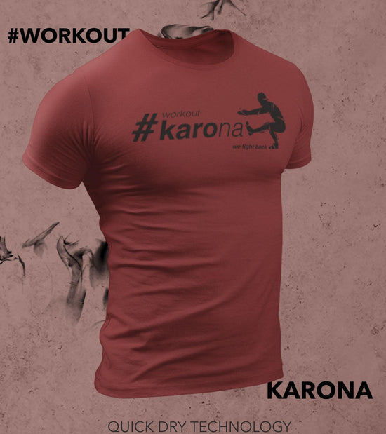 Men's Karona Workout T-shirt (Brick Red) - wodarmour