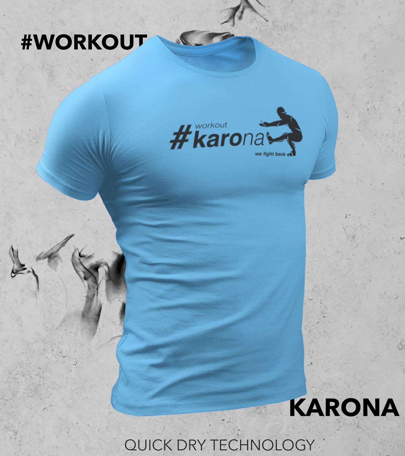 Men's Karona Workout T-shirt (Dodger Blue) - wodarmour