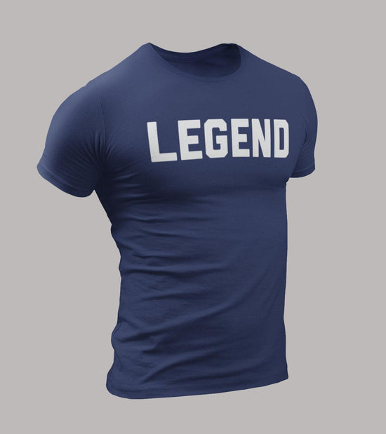Load image into Gallery viewer, Men&amp;#39;s &amp;quot;Legend&amp;quot; T-Shirt( Navy Blue) - wodarmour
