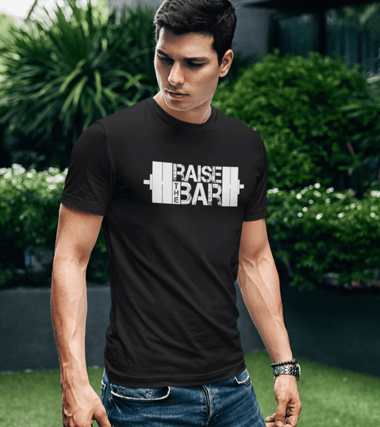 Men's "Raise The Bar" T-Shirt (Black) - wodarmour