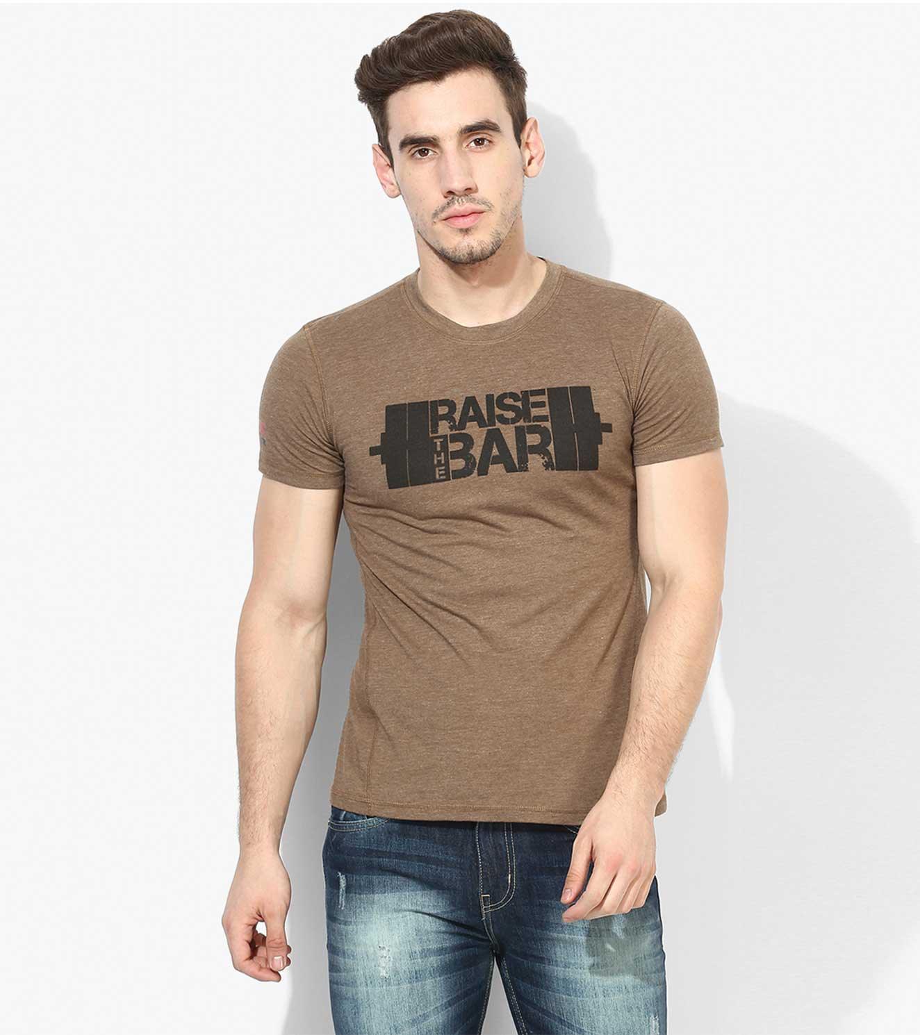 Load image into Gallery viewer, Men&amp;#39;s Raise The Bar T-shirt (Olive Green) - wodarmour
