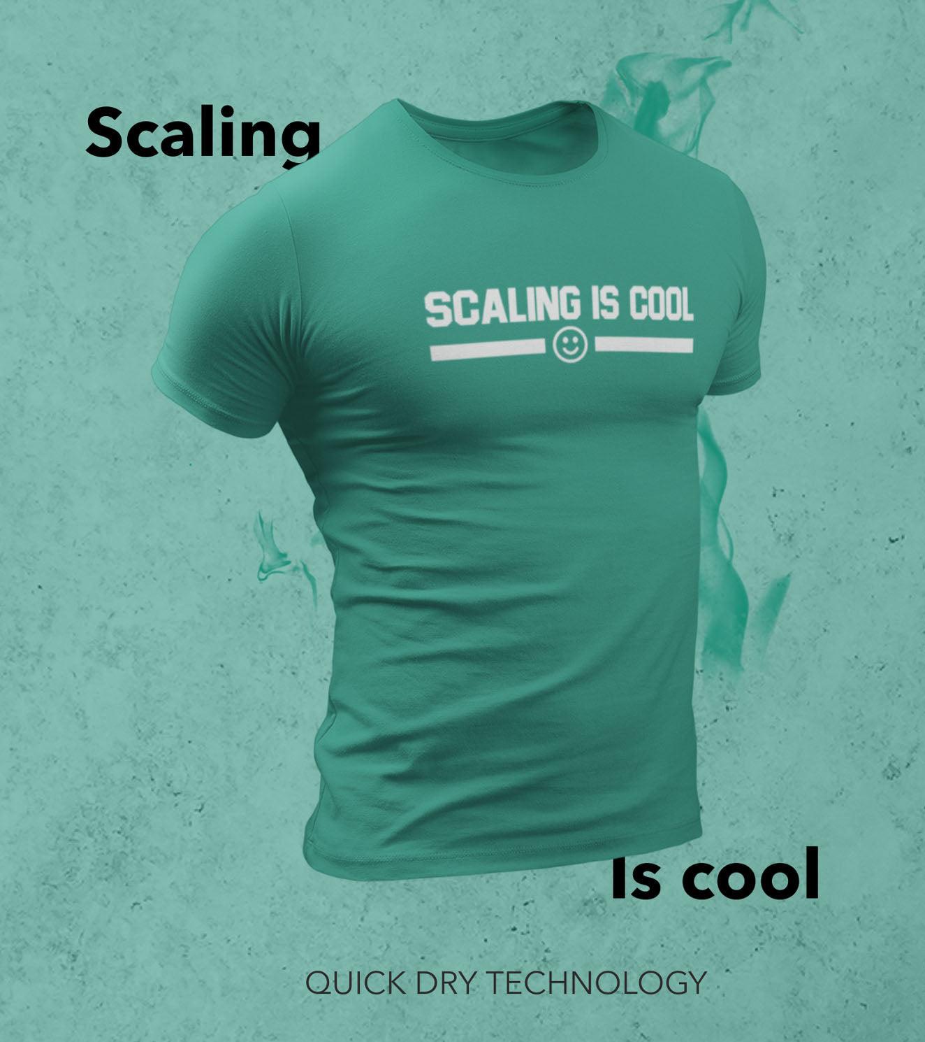 Load image into Gallery viewer, Men&amp;#39;s Scaling is Cool T-shirt ( ocean Green ) - wodarmour
