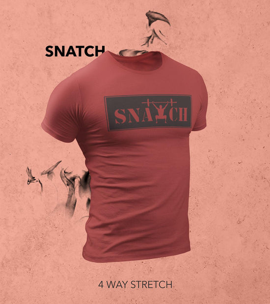Men's Snatch Tshirt (Crimson Red) - wodarmour