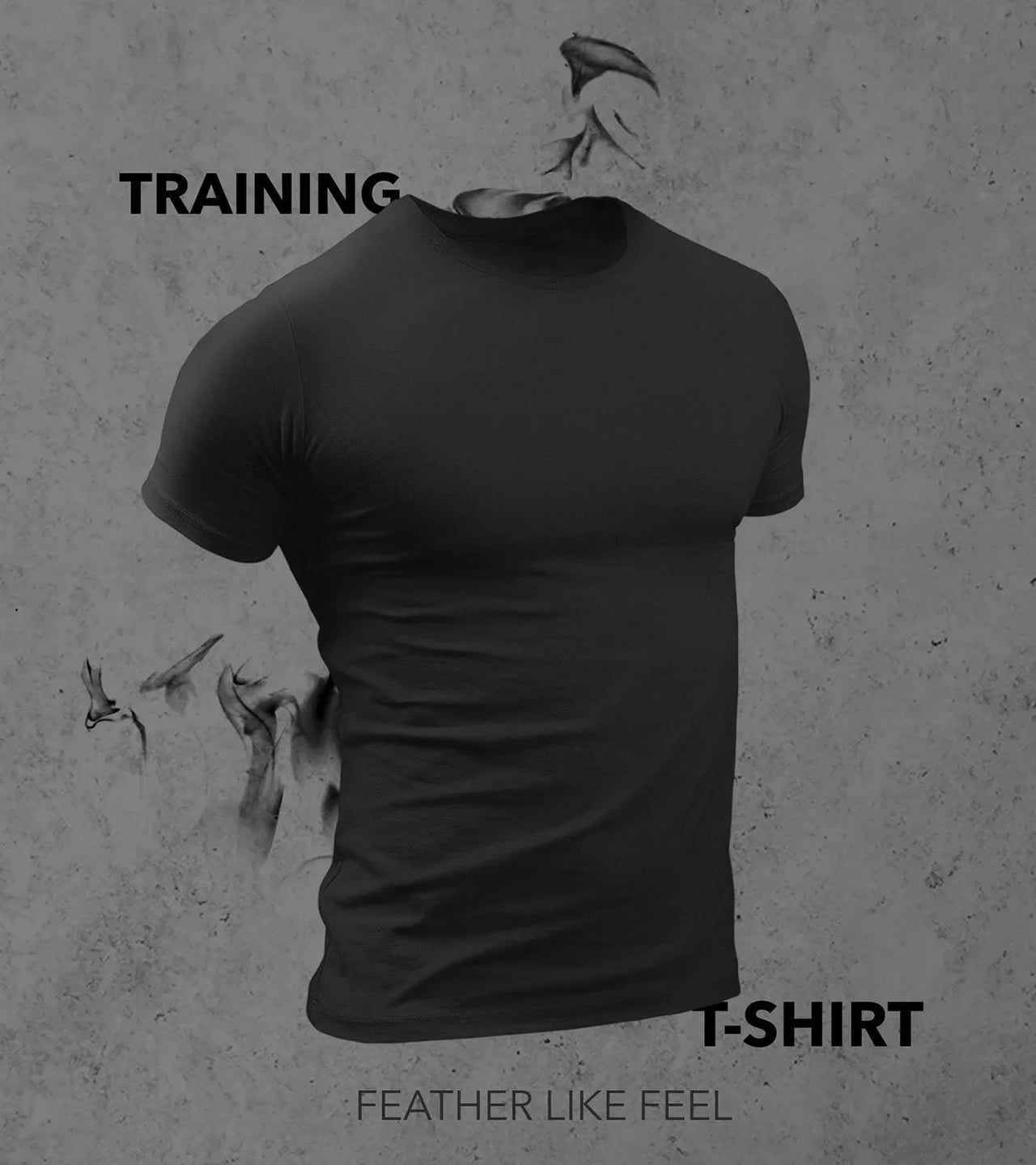 Men's training t-shirt (Black) - wodarmour
