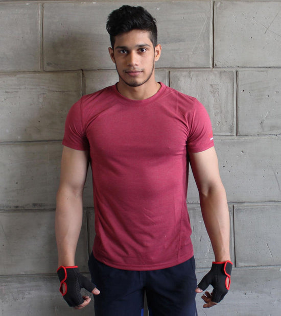 Men's training t-shirt (Brick Red) - wodarmour