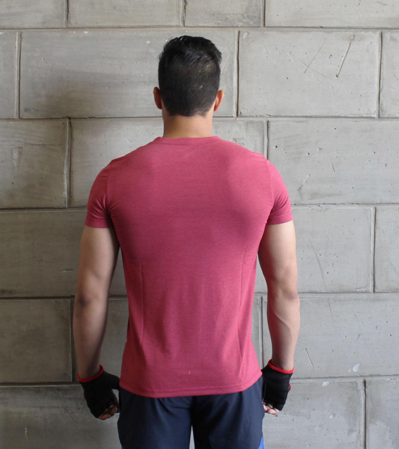 Men's training t-shirt (Brick Red) - wodarmour