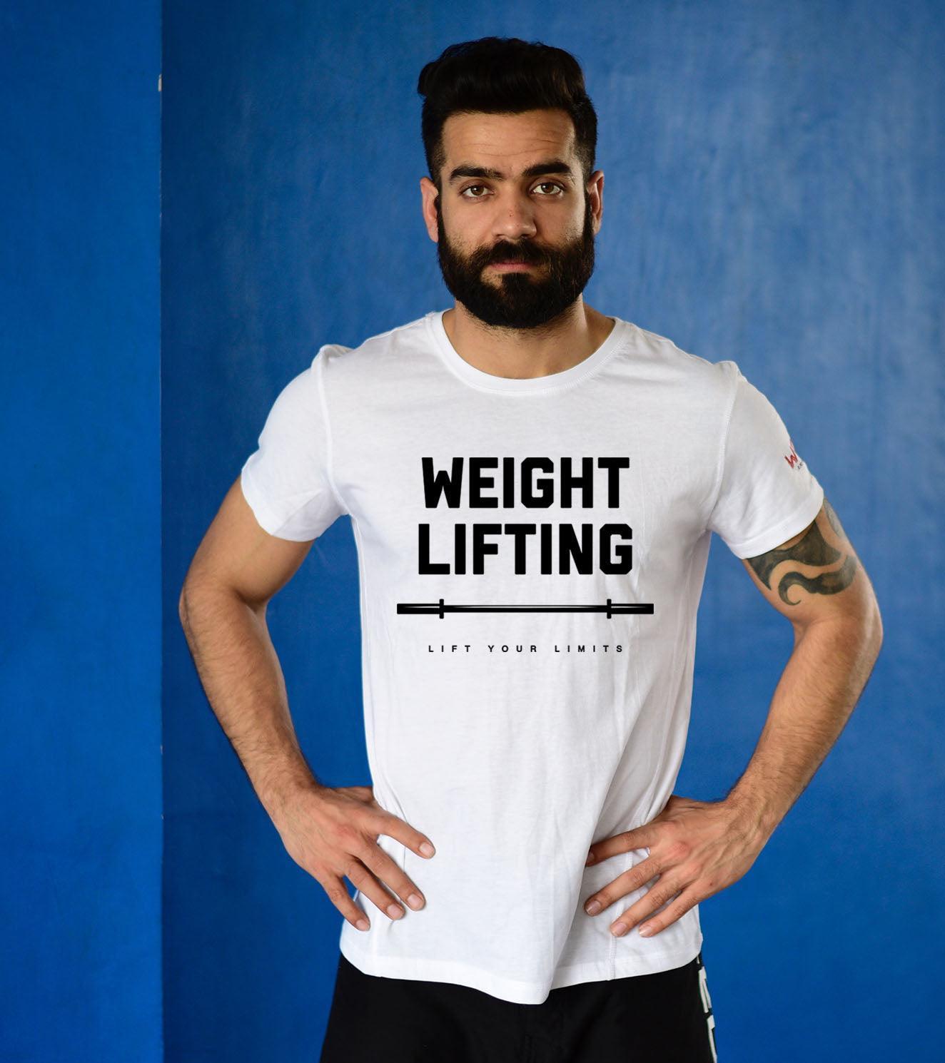 Men's Weight Lifting T-shirt (White) - wodarmour