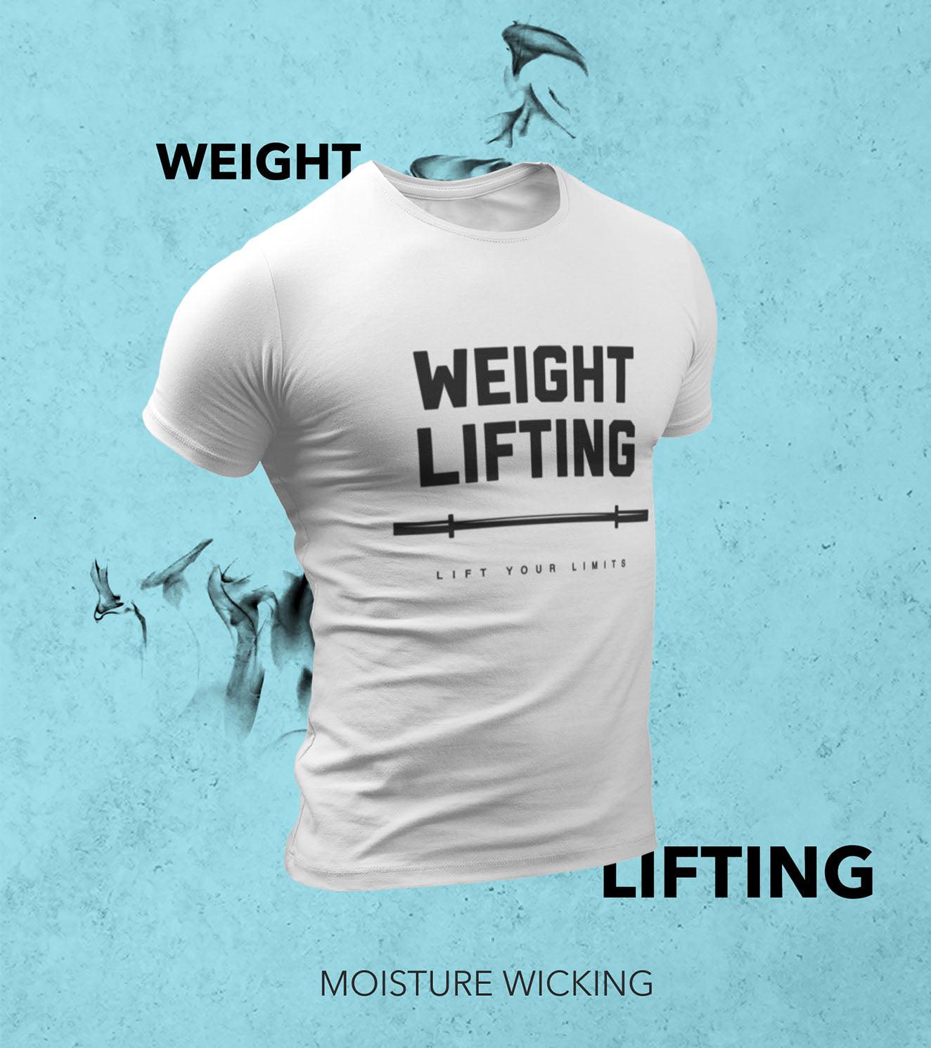 Men's Weight Lifting T-shirt (White) - wodarmour