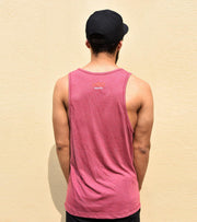 Men's WOD 14 Graphic Tank Top (Light Maroon) - wodarmour