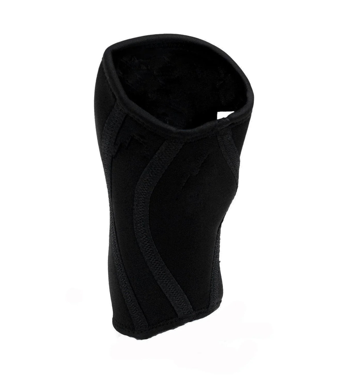 Black neoprene knee sleeve for functional fitness and joint support