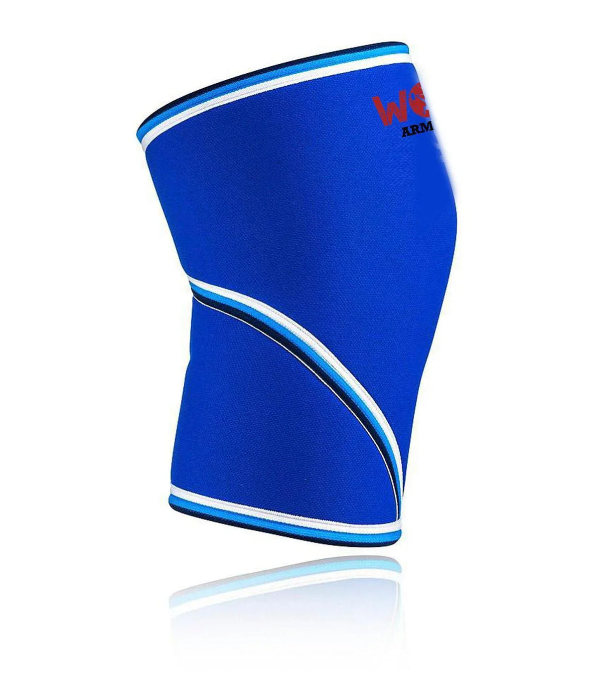 Blue compression elbow sleeve for functional fitness and joint support