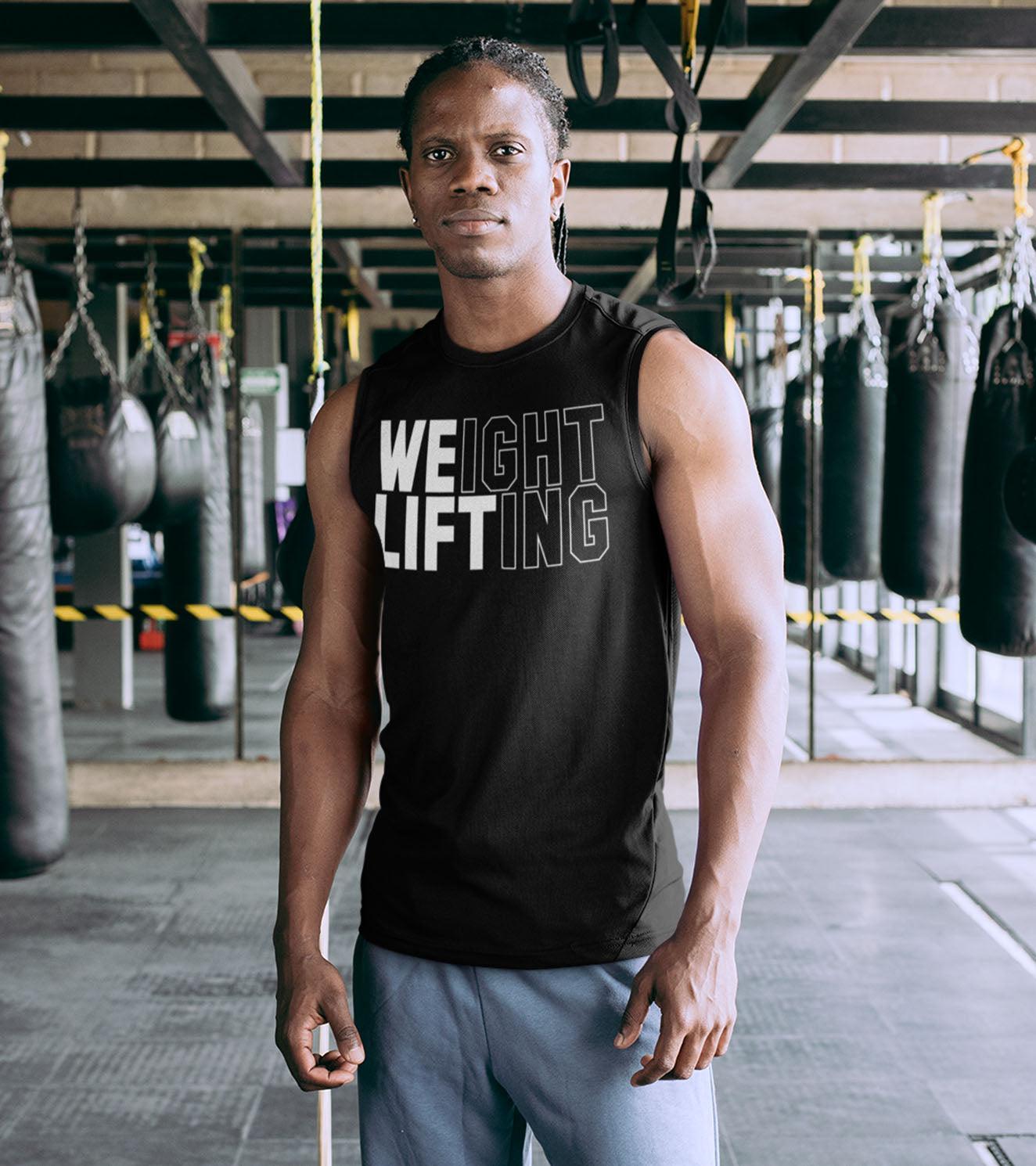 Weight lifting muscle tank top (Black) - wodarmour