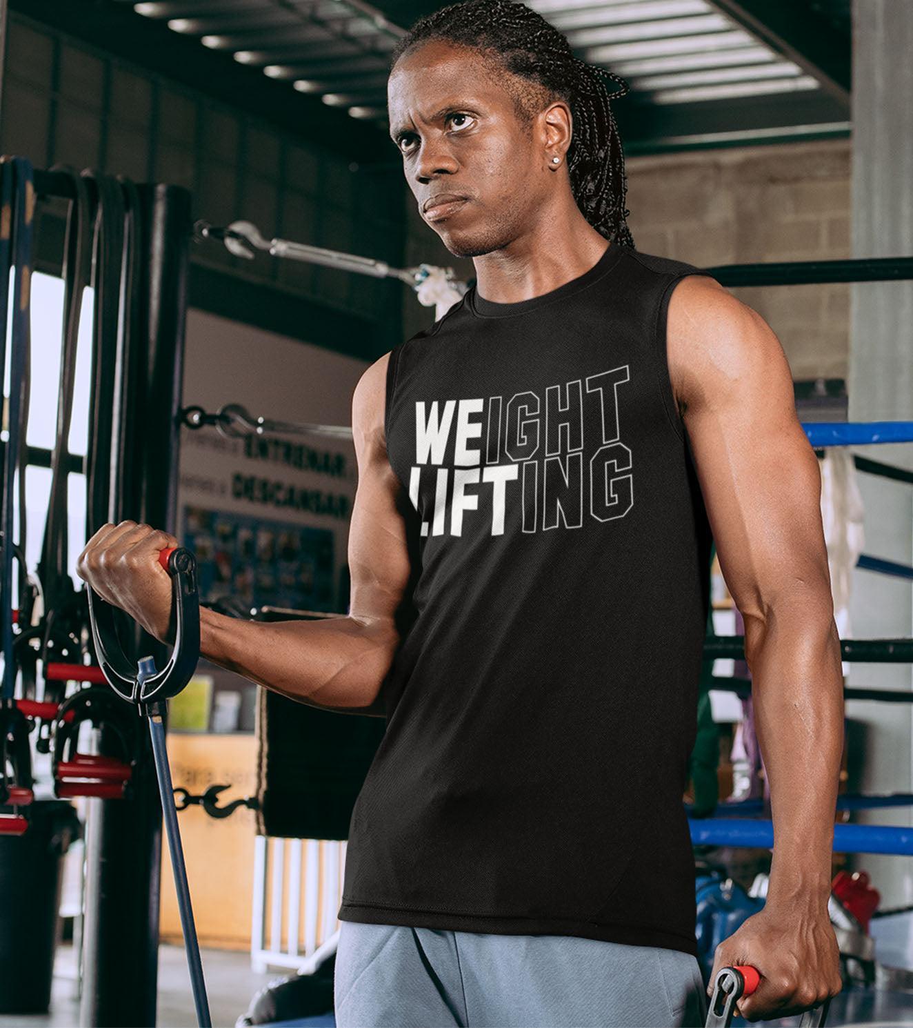 Weight lifting muscle tank top Black wodarmour