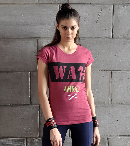 Women's  Amrap Training T-shirt (Brick Red) - wodarmour