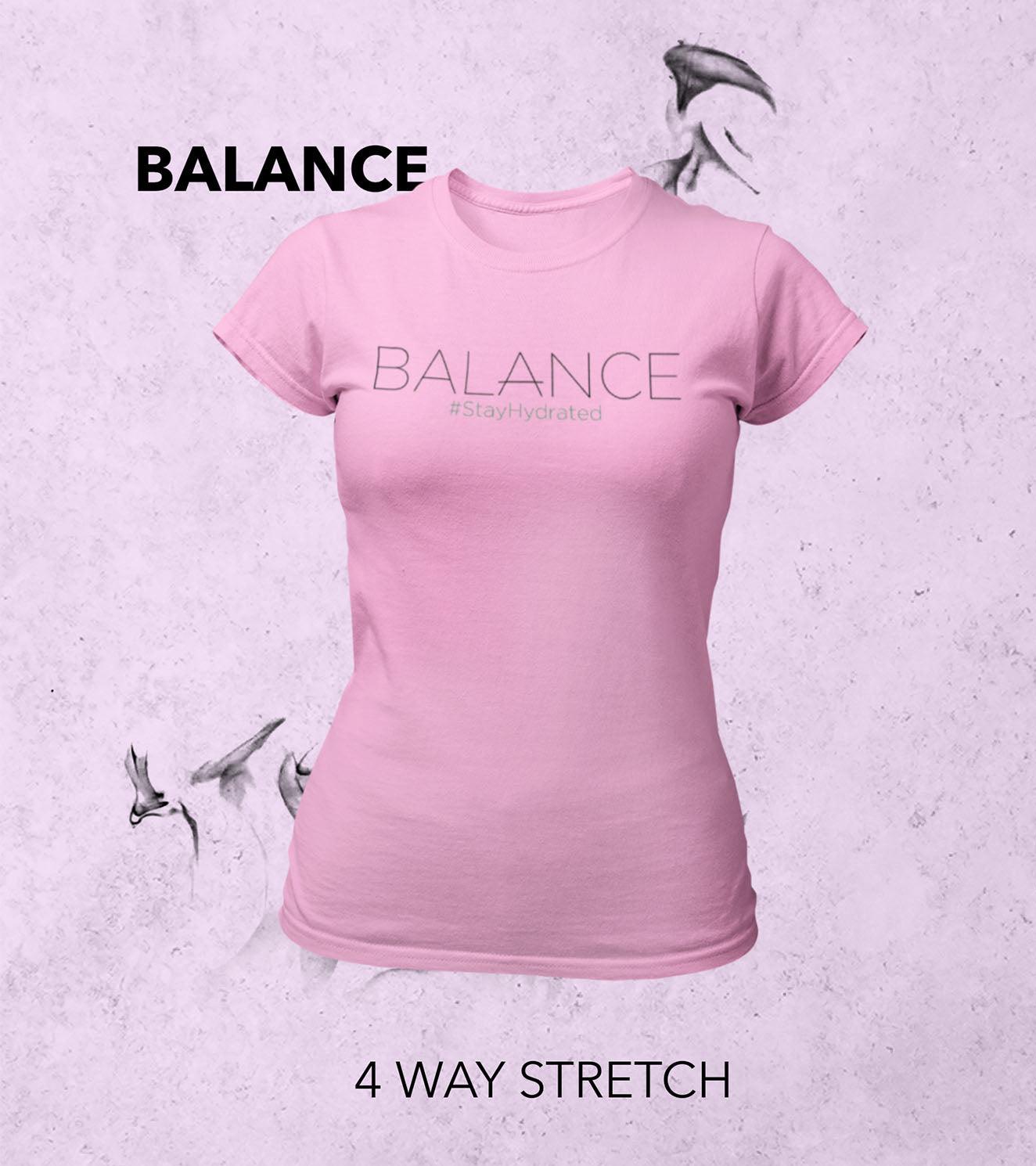 Women's Balance Yoga T-shirt ( Taffy Pink) - wodarmour