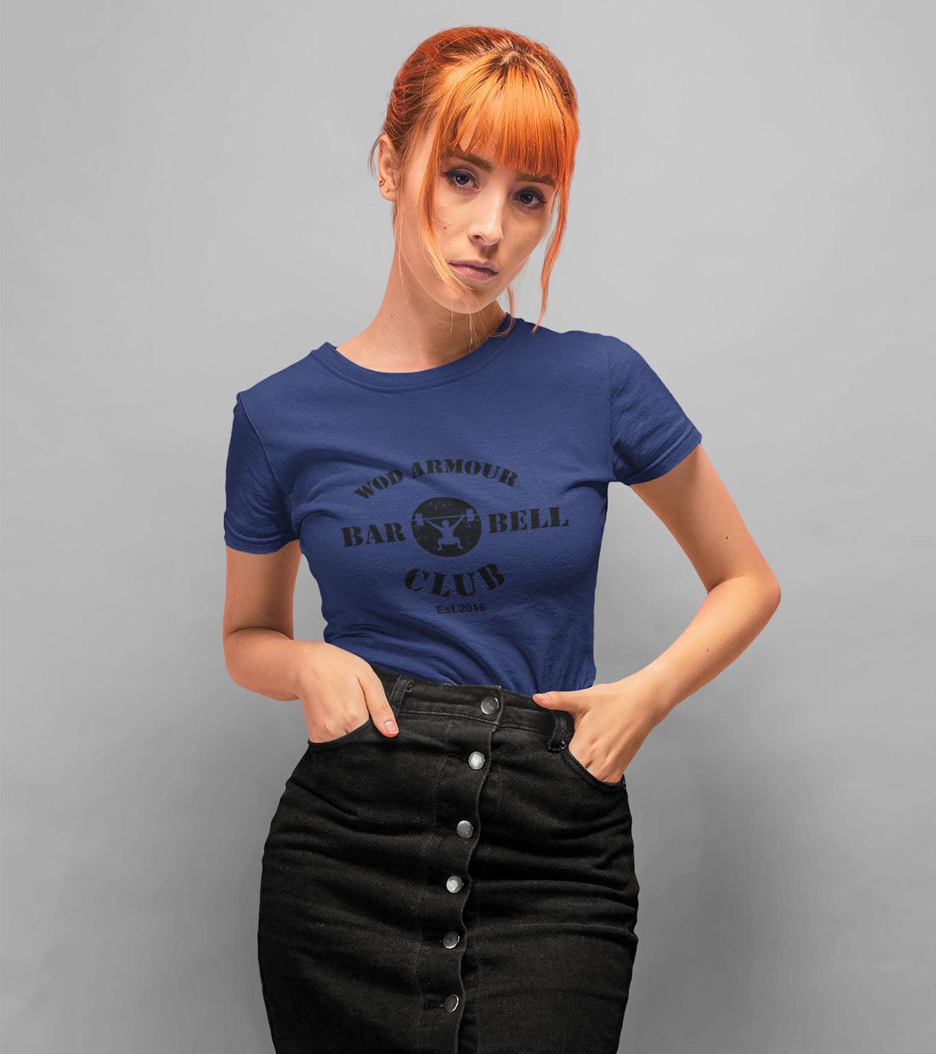 Women's Barbell Club T-shirt (Cyber Grape Purple) - wodarmour