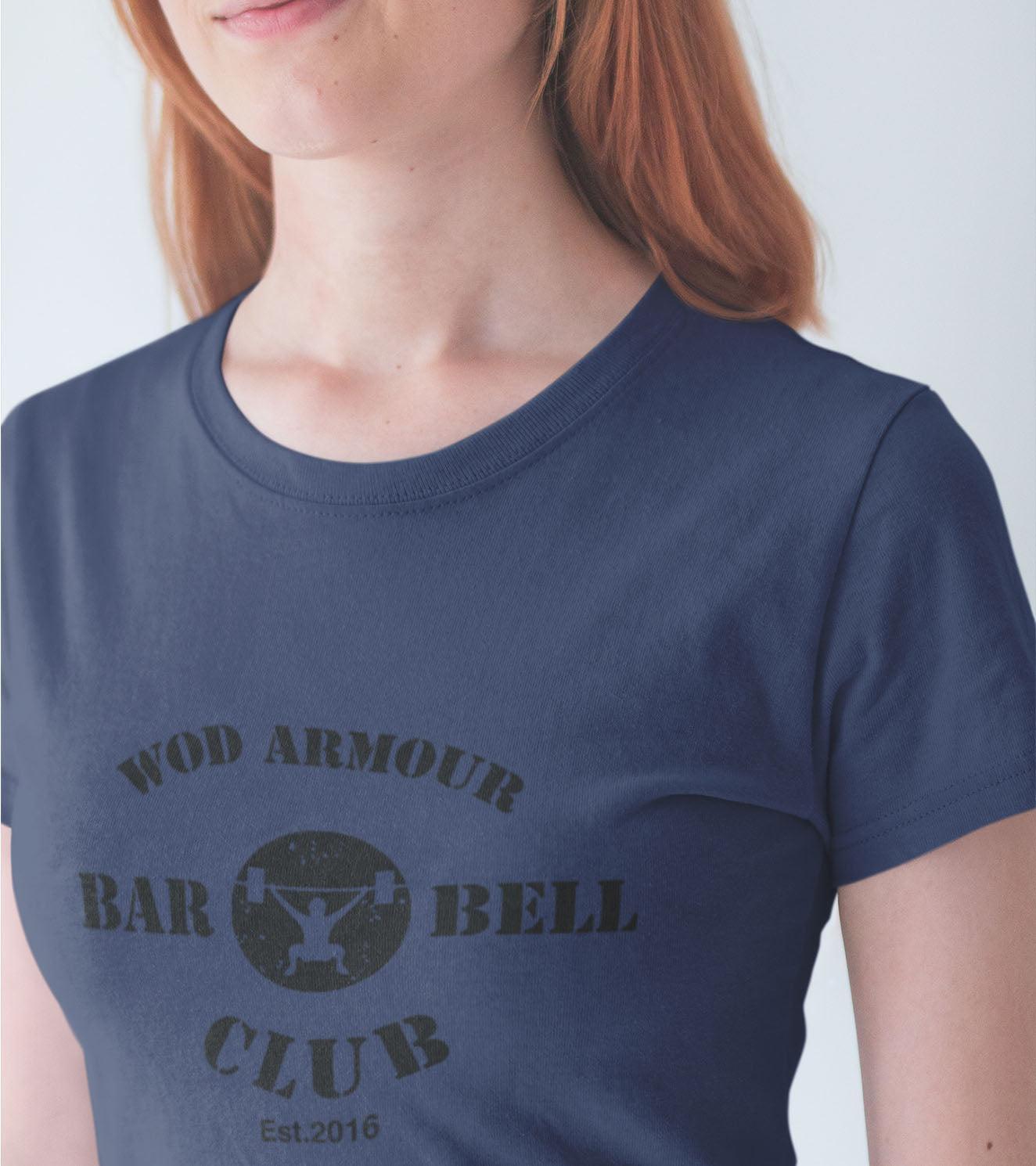 Women's Barbell Club T-shirt (Cyber Grape Purple) - wodarmour