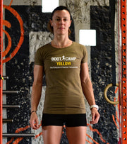 Women's Boot Camp yellow olive T-shirt - wodarmour
